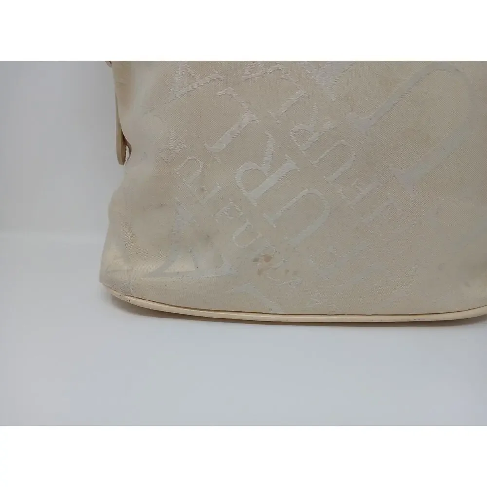 Furla Shoulder Bag Beige And Brown Color Nylon And Leather Used
